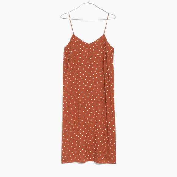 Madewell Slip Dress In Inkspot Dots Sz.12 NWT - Picture 4 of 7
